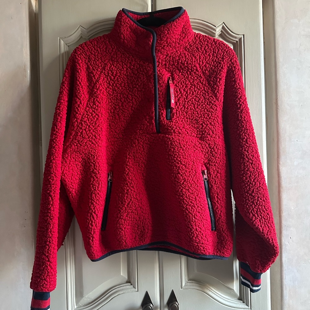 Tommy Hilfiger Red Pullover Jacket
